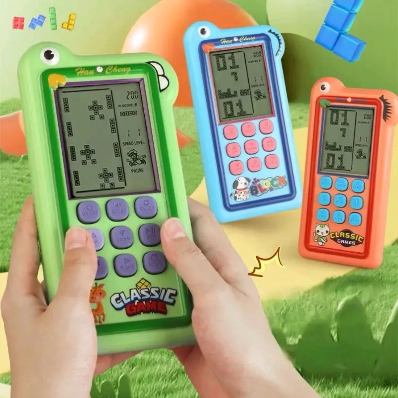 01306 Han Cheng Classic Brick Game 9999 in 1 - Mainan Elektronik Retro Dengan Layar LCD Jernih Dan Suara Untuk Anak Dan Dewasa
