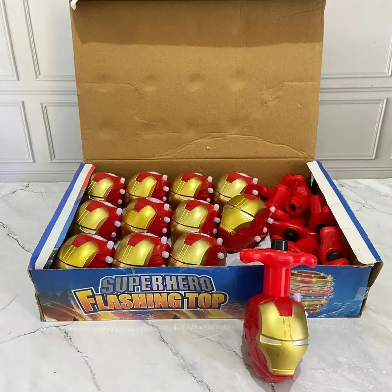 Mainan Anak Gasing Rainbow & Berbagai Karakter Lampu Gangsing Pelangi Flashing Gyro Blade / Mainan Gangsing 6