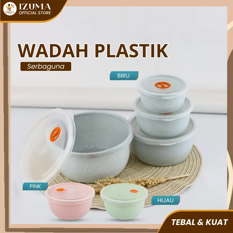 IZUMA Freshpot 4 set / Lunch Box 4 set / Tempat Makan 4 Susun Motif Bunga 1