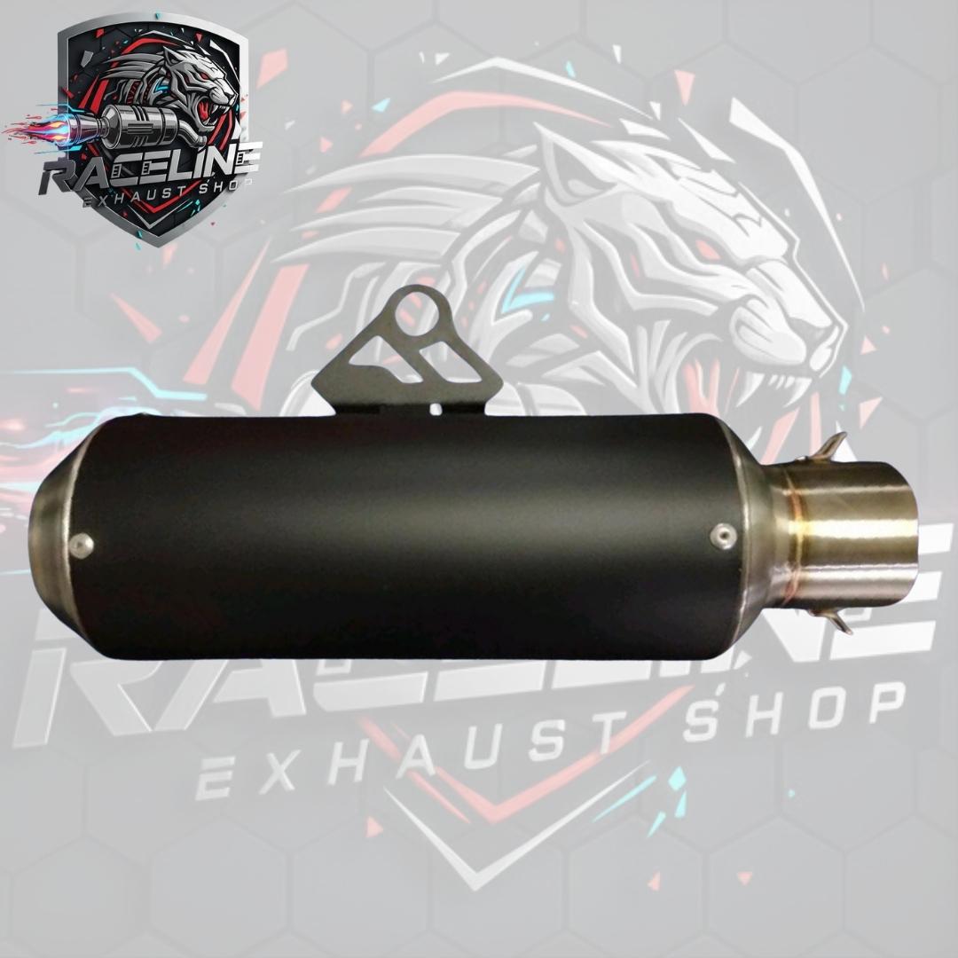 Knalpot GP1 POLOS Black Coating Panjang 20cm Inlet 50 Slincer Only