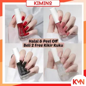 KMN Kutek Peel Off Halal Tahan Lama Wangi Cat Kuku Halal Muslimah Bisa di Kupas Nail Polish 10ml Art