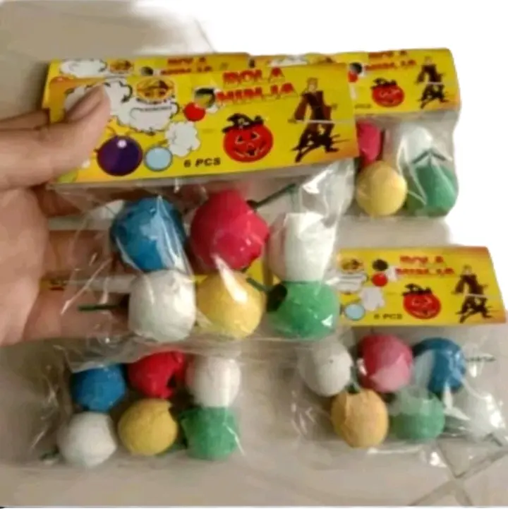 12pcs mainan anak bolaasap warna warni