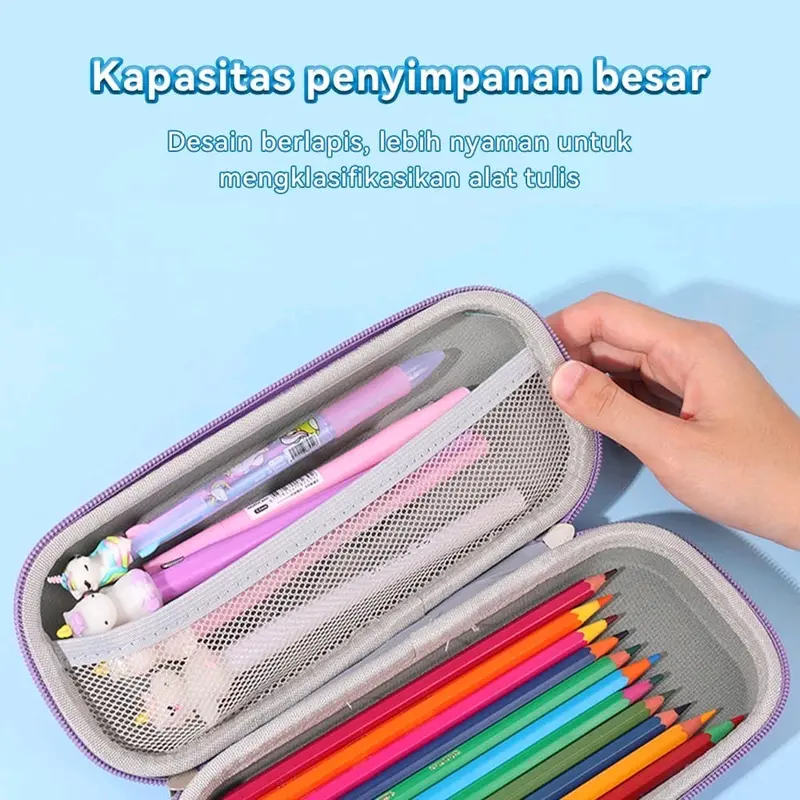 Kotak Pensil Karakter 3D Timbul Anak Sekolah Impor Premium EVA Motif Anak Cowok 1