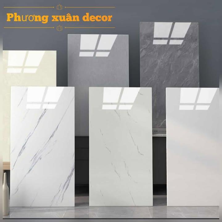 combo 100 - Miếng dán tường giả đá thạch anh kích thước 30x60cm, xốp dán tường,…