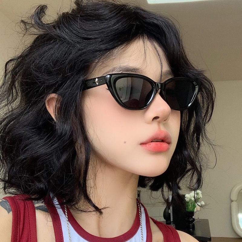 Kính Râm Mắt Mèo, Màu Đen Ngầu Chống Bức Xạ, Dành Cho Phụ Nữ Và Nam Giới, Thời Trang Ngoài Trời, Bảo Vệ UV400, Thích Hợp Để Lái Xe, Đồ Trang Trí Kính Mắt