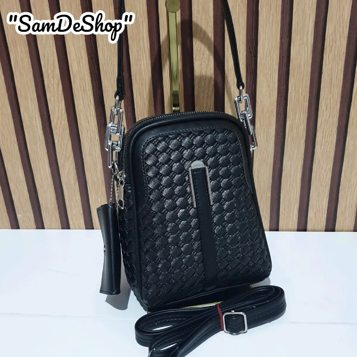 Tas Selempang Wanita Multifungsi SAMDESHOP Loly - Bahan Kulit Sintetis Premium, Muat Dompet Sedang, Kartu & HP