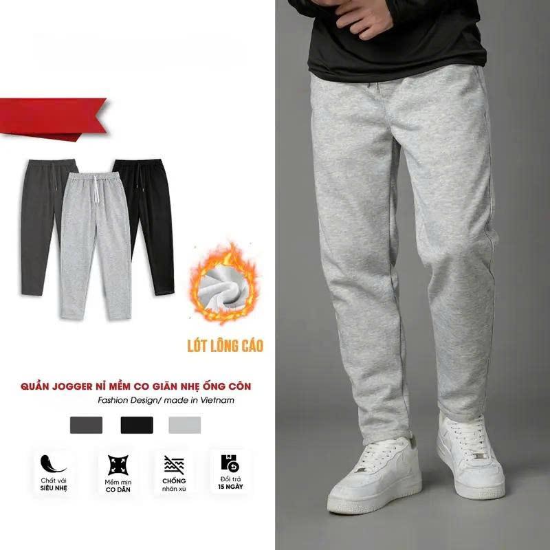 Quần Nỉ Nam Nỉ Lông Cáo 400GSM Không Nhăn Xù, Mềm Mượt Quần Joger Ống Côn Phong Cách Thể Thao Q2265