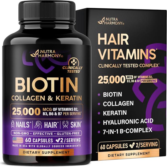 Jual Suplemen Biotin Collagen Keratin Vitamin Hair Growth, Skin & Nails ...