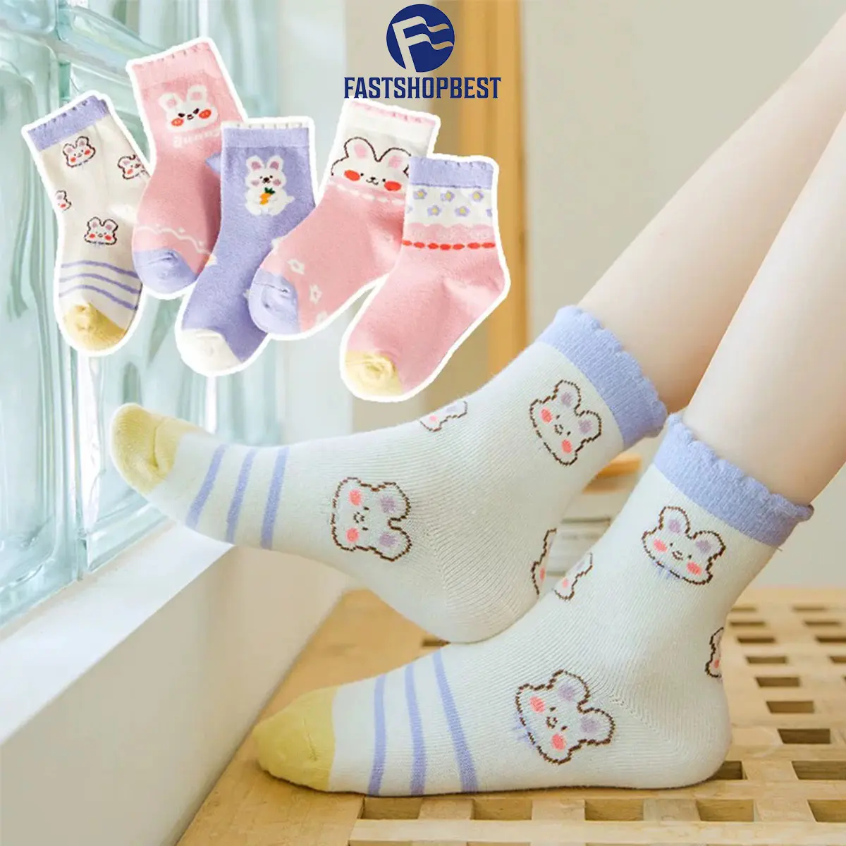 KAOS KAKI ANAK ISI 5 PASANG MOTIF KUCING LUCU UNTUK TK SD SMP USIA 1-9 TAHUN KUALITAS TERBAIK COCOK UNTUK BERBAGAI USIA Fashion