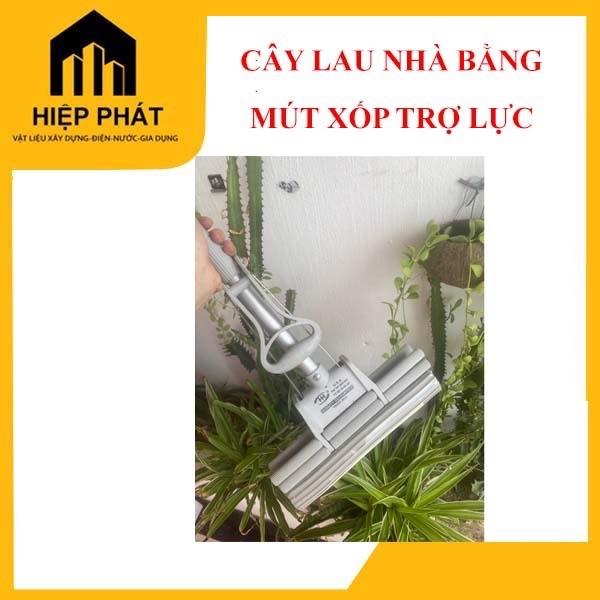 Cây lau nhà bằng mút xốp trợ lực loại tốt Cây lau nhà tự vắt chất liệu đầu mút cao su non thấm hút siêu nhanh