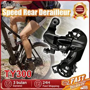 TY300 6/7/8 Speed - Rear Derailleur Model Jepit Direct Mount. Cocok untuk Sepeda Lipat, MTB, Hybrid & Roadbike!