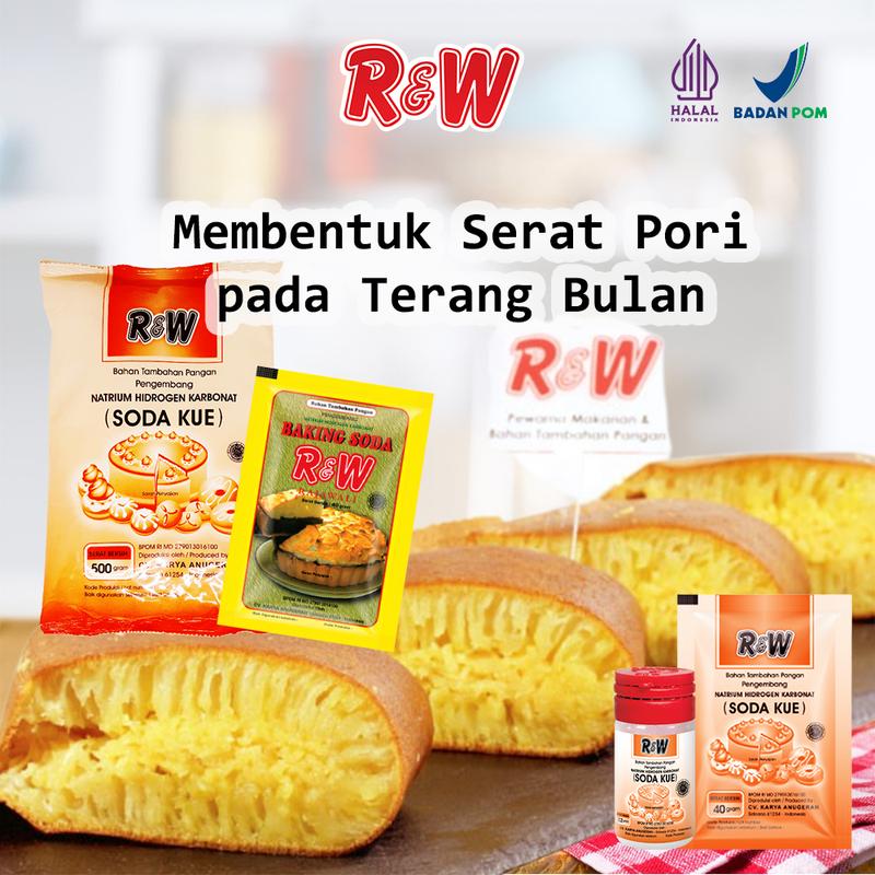 Product Introduction of Soda Kue Baking Soda Pengembang Kue Rajawali R&W RW 12 gr 14