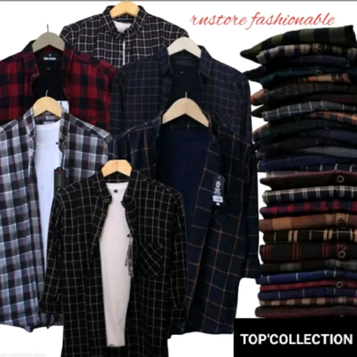 Kemeja Katun Flanel Kotak Tangan Panjang Pria Wanita Premium Slim-fitting Distro Nyaman