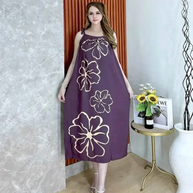 daster yukensi bunga Rayon Motif Dewasa Panjang 5