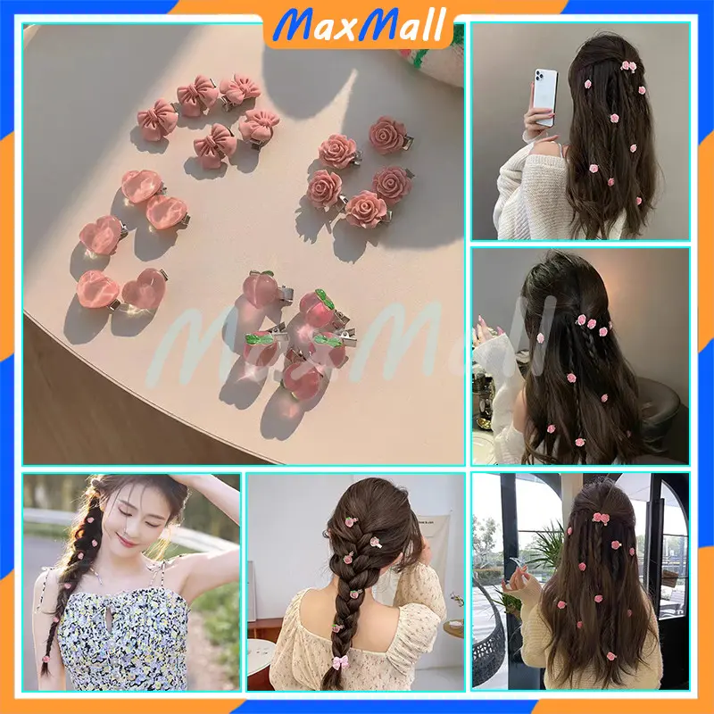Jepit Rambut Pink Soft Wanita Jepitan Rambut Wanita Kecil Aksesoris Rambut Jepit Rambut Kecil Warna Pink Soft Gaya Korea