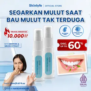 Skinlyfe Bundling Spray Penghilang Bau Mulut Parfum Mulut Mouthspray Sugar Free Pemutih Gigi Kuning Penyegar Mulut Oral Spray BPOM Gusi Menthol Pewangi