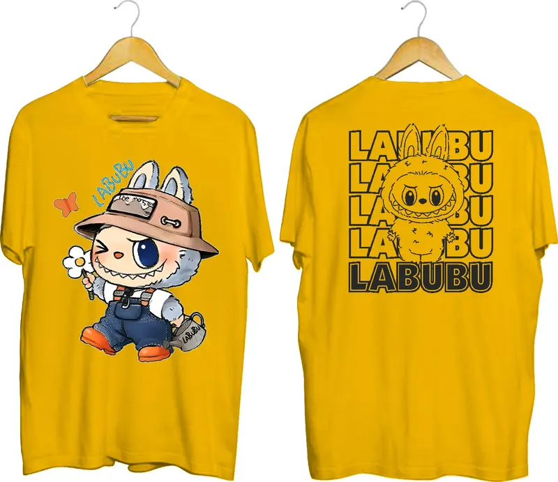 Kaos Atasan oblong cewe Lengan pendek Kaos oblong / Kaos Wanita Sablon Labubu / Kaos Oblong/ Baju Kaos Tshirt/ Tshirt wanita/ Tshirt cewek 3
