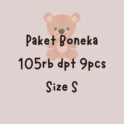 PAKET BONEKA 105rb DAPAT 9 Size S Dolls Toys labubu