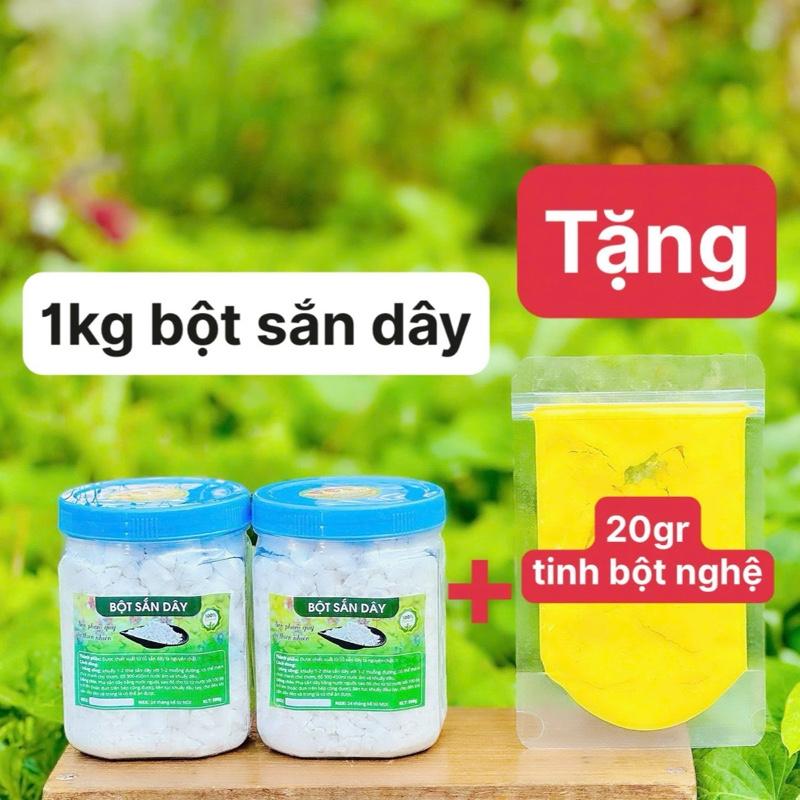 1kg Bột sắn dây Tặng 20gr Tinh bột nghệ Ba mẹ con nhà Ngọc Đồ Uống Chua