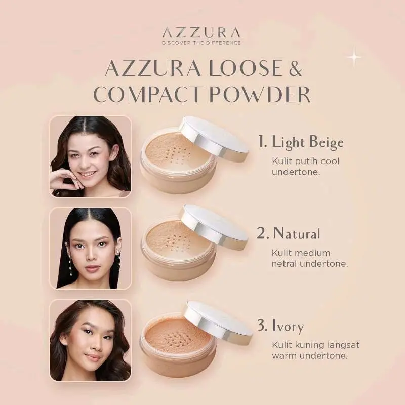 AZZURA Bedak Tabur Fresh Look 30gr untuk Wajah - Compact