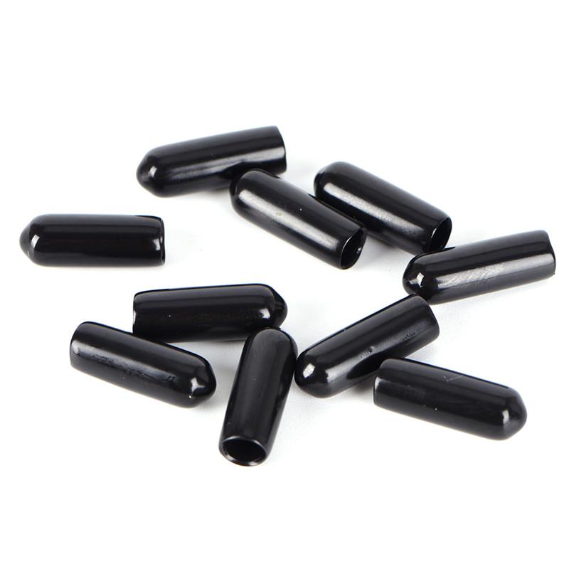 10PCS Black Rubber End Caps For 4 Lines Quad Stunt Kite Fixed Parts 3/4/5/6/7/8MM 7