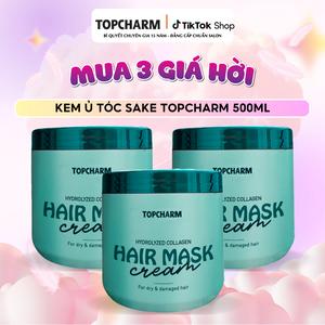 [SIÊU TIẾT KIỆM] Kem ủ tóc dưỡng tóc bóng khỏe Topcharm 500ml Giúp làm mềm mượt và kích thích mọc tóc lưu hương 24h 500ml (Sake) Chăm Sóc Tóc Nữ Women