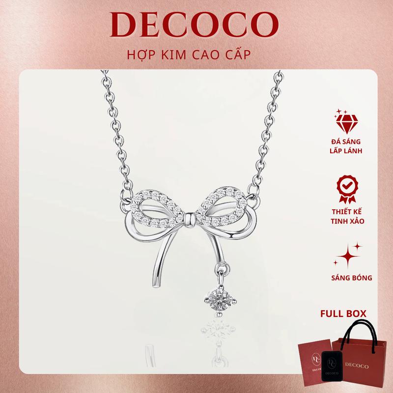  Dây chuyền vòng cổ nữ nơ đá đi tiệc DONNA DECOCO  kèm Túi giấy + Hộp + Thiệp  Women Chain Jewelry Trang Sức 