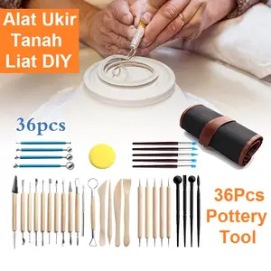 Alat Ukir Tanah Liat DIY 36PCS Clay Sculpting Tools Set Paket 36 pcs Pottery Crafting Tools Modelling  untuk Seni Kerajinan dengan Presisi Tinggi