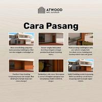 Gambar WPC Wallpanel outdoor | Wall Cladding Outdoor WPC - Teak & Black dari Wallpaper Indonesia . com Kota Tangerang 4 Tokopedia