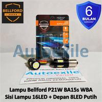 Gambar Bellford LED S25 P21W BA15s WBA 12V 24V Putih Lampu Mundur Rem Sein Mobil dan Truk - Putih dari Autoexile Kota Medan 1 Tokopedia