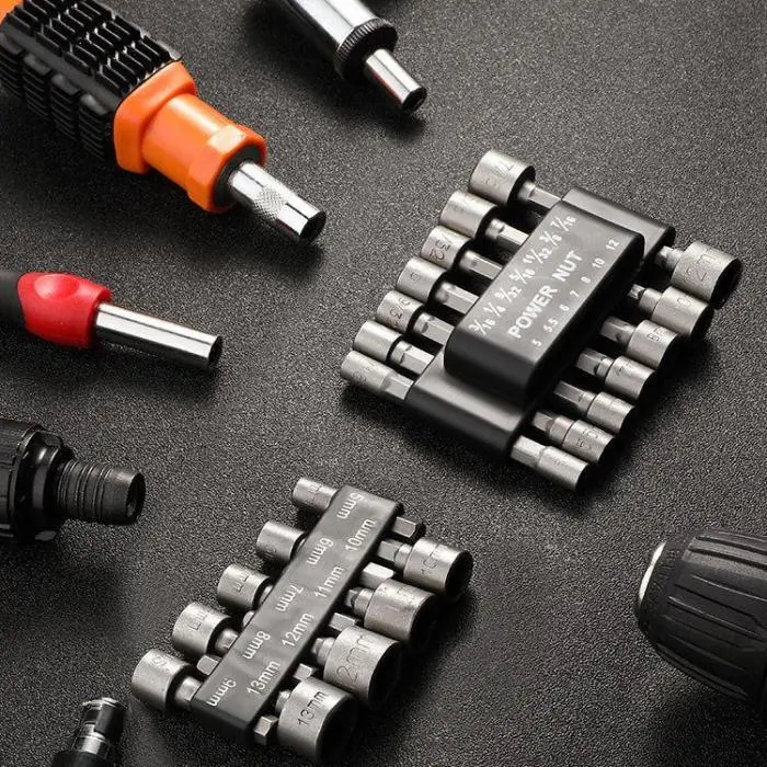 Bộ Tuốc Nơ Vít Máy Khoan Điện, Đầu Ổ Cắm Lục Giác Mạnh Mẽ, Cờ Lê Khí Nén, Máy Khoan Cầm Tay Ổ Cắm, Được Làm Bằng Thép Crôm Vanadium Chất Lượng Cao 4