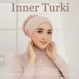 Ciput TURKI anti BUDEG/ciput TURKI anti SELIP/DALEMAN hijab anti geser zinc turkey coklat seruty dalaman hijab anti geser