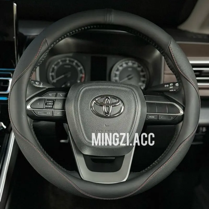 ￼SARUNG STIR STIUR VM STEERING WHERL COVER KULIT UNIVERSAL HITAM MERAH COKLAT RUSH INNOVA CALYA BRIO XPANDER 1