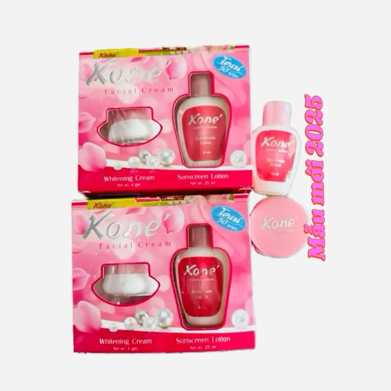 [combo 5 hộp] kem dưỡng da, hổ trợ da mụn, thâm sạm nám tàn nhang, Kone Thái Lan (1 sét gồm 1 kem dưỡng + 1 chai nước) 8