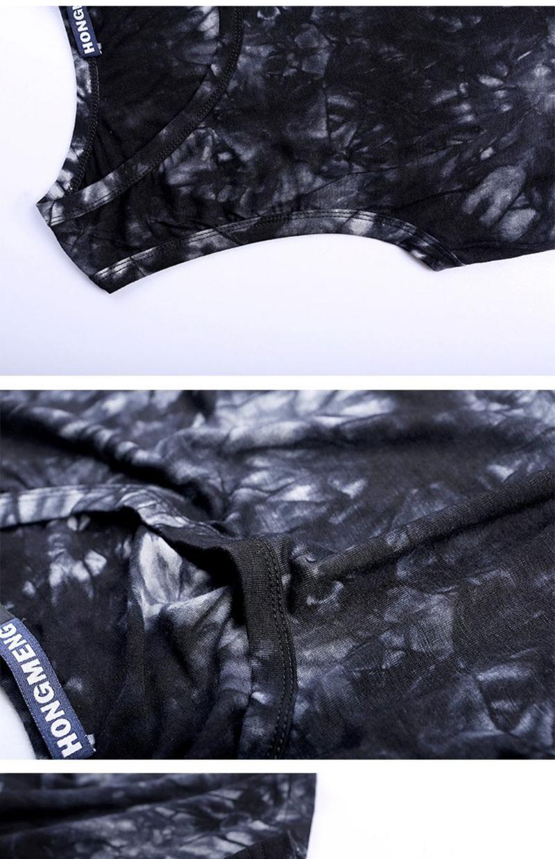 Product Introduction of 2024 summer men's casual thin vest youth round neck sleeveless ink mercerized cotton sweat absorbing base shirt men Menswear Tops Human Crewneck 9