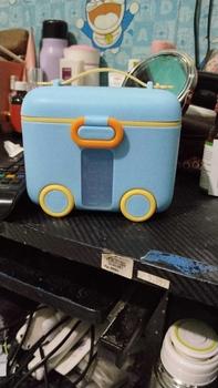 Product Review of MM Tempat Kotak Penyimpanan Susu Bubuk Bayi Bus Portable Kotak Makanan Pelengkap Biru Orange from n**a 0