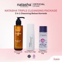 Gambar Natasha Triple Cleansing Package - 3 in 1 Cleansing Oil 140ml, Facial Wash 100gr, Micellar Water 60gr, Bebas Komedo dari Natasha Skincare Kota Administrasi Jakarta Barat 1 Tokopedia