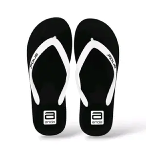 New 2026 ANDA Sandal Pria Jepit Bahan Sepon EVA Ringan Lentur Anti Selip Nyaman Full Color Black Kasual Casual