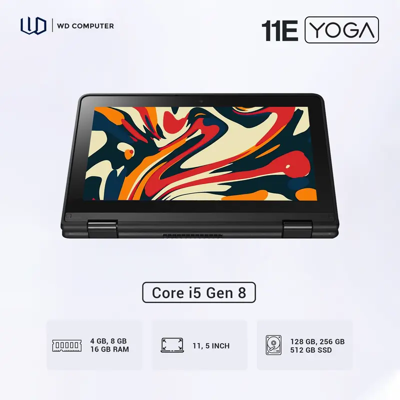 Laptop Touchscreen 2in1 yoga 11e core i5 gen 8 Ram 8gb I tas dan mouse 0