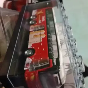 Diecast Miniatur Mobil Mainan Truk kontainer Box / Truck Towing / Bus / Kereta Api Cepat / Kapal Perahu Dapat Box Akrilik Anak Hadiah