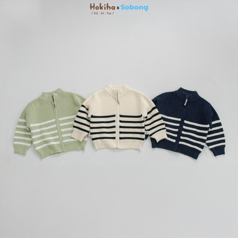 [Hokiha x Sobong] AL183-Áo khoác len kéo khóa cho bé trai bé gái chất len mềm mại, dày dặn size 8-17kg