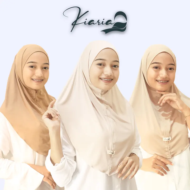 Kiaria - Daily Hijab Instan Non Pet Size L Bergo Bahan Jersey Casual Premium Noura 1