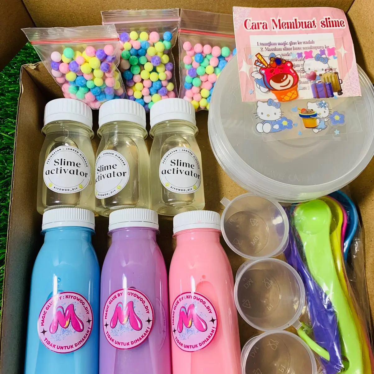 SLIME KIT TERLENGKAP TERMURAH MAINAN SLIME BY KIYOWOO_DIY