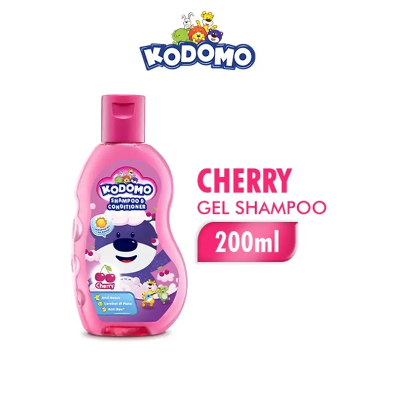 Kodomo Shampoo Gel Blueberry Strawberry Cherry Orange Botol 200 ml - Perawatan Rambut - Conditioner, Haircare Vitamin Wangi Kering Cleanser Lavender Lepek 1