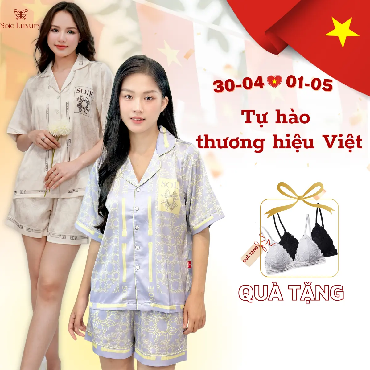 Bộ Đồ Ngủ Pijama Nữ CECI Áo Form Suông Quần Có Túi Lụa Ý Cao Cấp