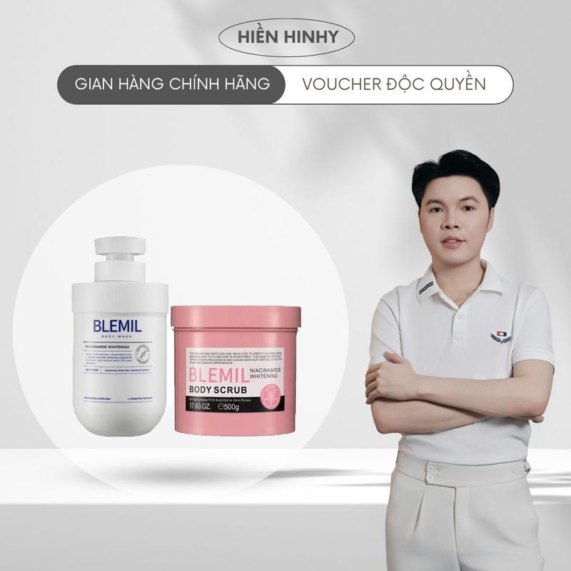 KOL Vũ Thái Bình Ủ Hỗ Trợ Trắng Da 577 Blemil - Tặng 1 Tẩy Tế Bào Chết Kiêm Sữa Tắm Hỗ Trợ Trắng Da Blemil Cherry 500g