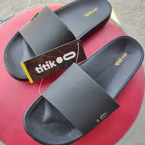 Sandal Polos Terbaru 2026 Hitam Pria Wanita Slip On Anti Licin Model Selop Ringan Destiny Sendal Shoes Karet