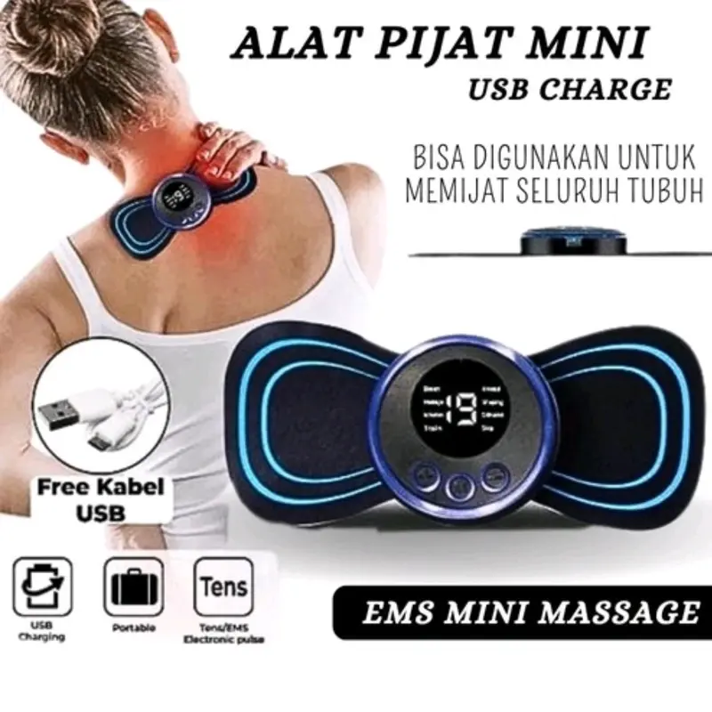 Alat Pijat Elektrik Terapi Leher Memijat Leher Listrik EMS PAD Akupuntur Pijat Punggung Pinggang Kaki Tangan Portable Mini Pad 2
