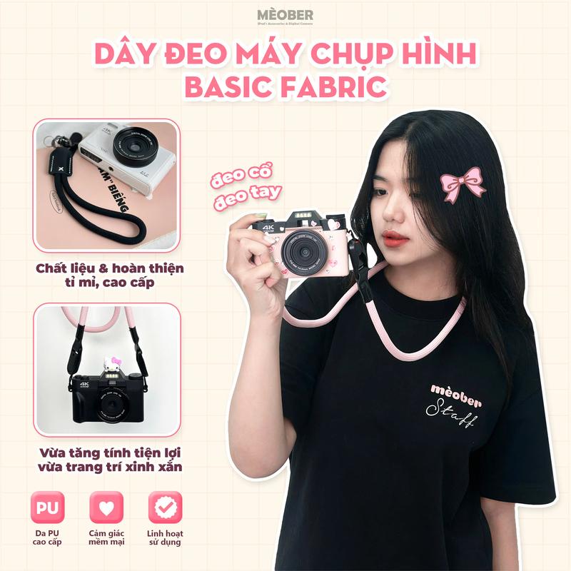 Dây đeo máy chụp hình Basic Fabric dây tròn hiện đại đeo cổ & đeo tay by phụ kiện máy ảnh MèoBer