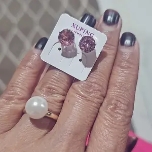 EH-00FULI Anting anting-anting warna pastel alami, perhiasan mewah wanita